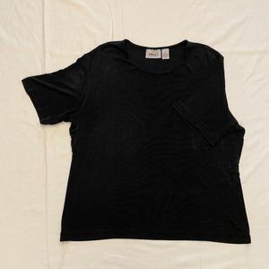 Black Chico's Travelers T-Shirt Size 3